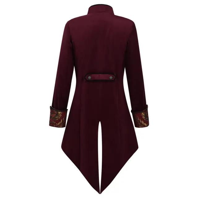 detalle de Disfraz cosplay de frac bordado victoriano steampunk para hombre 3