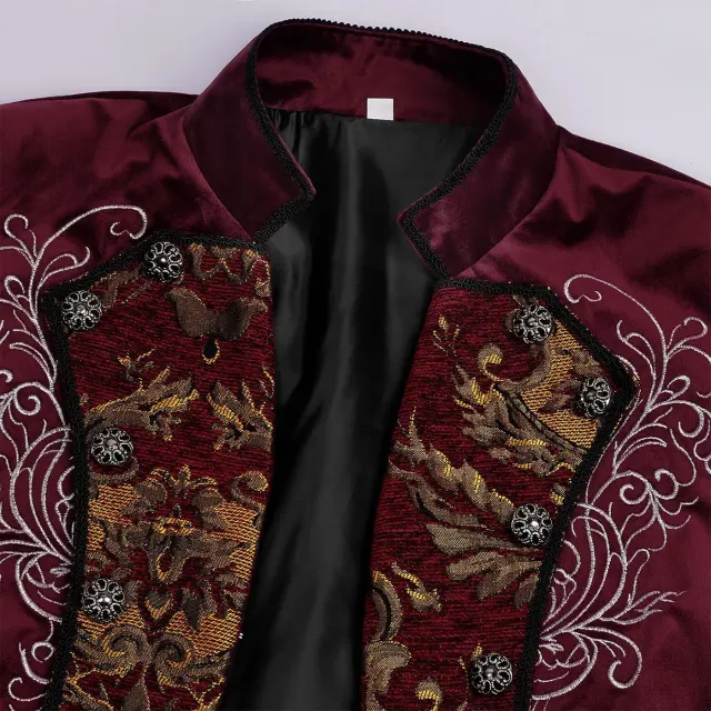 detalle de Disfraz cosplay de frac bordado victoriano steampunk para hombre 4