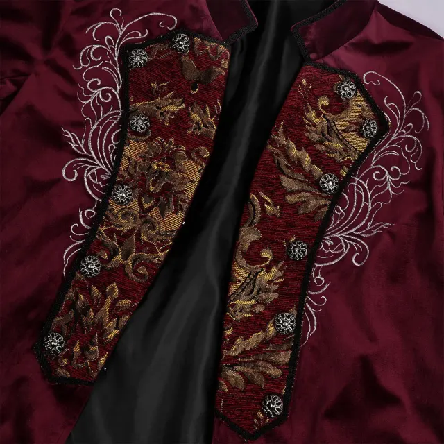 detalle de Disfraz cosplay de frac bordado victoriano steampunk para hombre 5