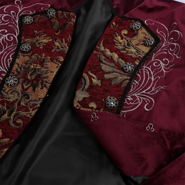 detalle de Disfraz cosplay de frac bordado victoriano steampunk para hombre 6