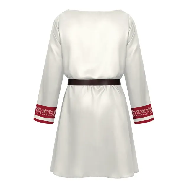 Costume LARP robe courte viking Halvar brodée pour homme détail 10