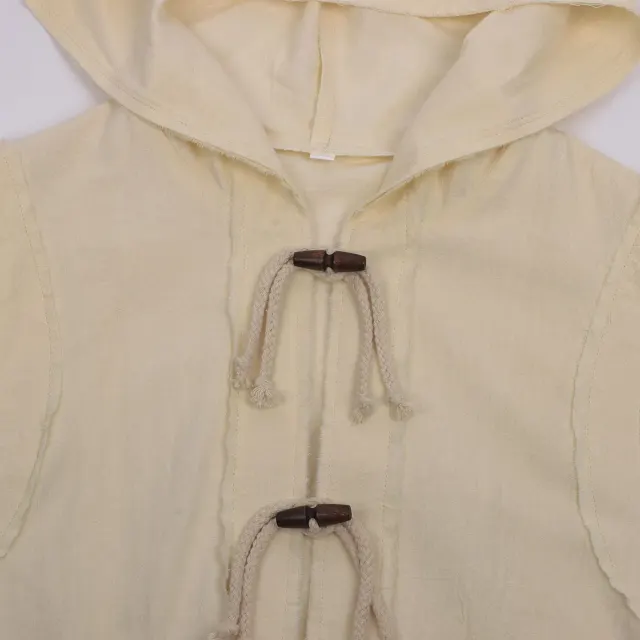 Men's Viking Medieval Renaissance Hooded Tunic Vest detail 8