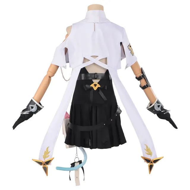 Costume cosplay d'anime Esper menthe pour femme avec sac à dos queue de chat détail 3