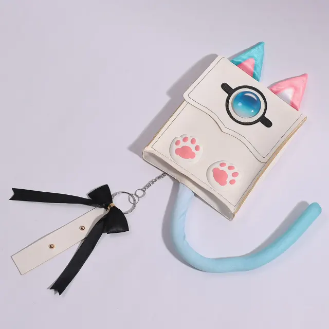 Costume cosplay d'anime Esper menthe pour femme avec sac à dos queue de chat détail 11