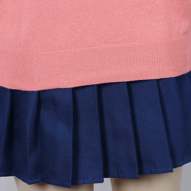 detalle de Conjunto cosplay de uniforme escolar Momo Ayase con opción de peluca 4