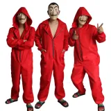 原版金属拉链连体服 - 红色