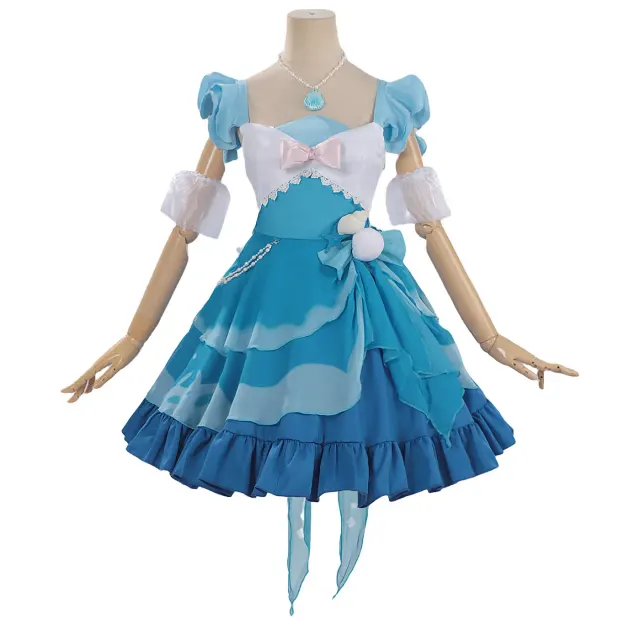 detalle de Conjunto de disfraz cosplay de tirantes de anime Colorful Summer de Mute Girl 1