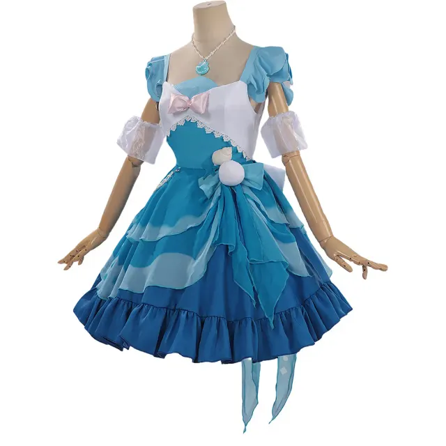 detalle de Conjunto de disfraz cosplay de tirantes de anime Colorful Summer de Mute Girl 2