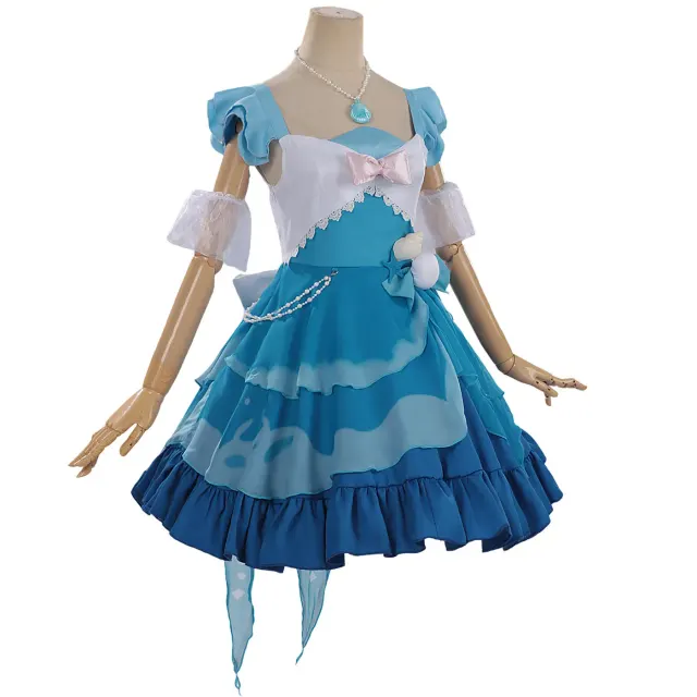 detalle de Conjunto de disfraz cosplay de tirantes de anime Colorful Summer de Mute Girl 3