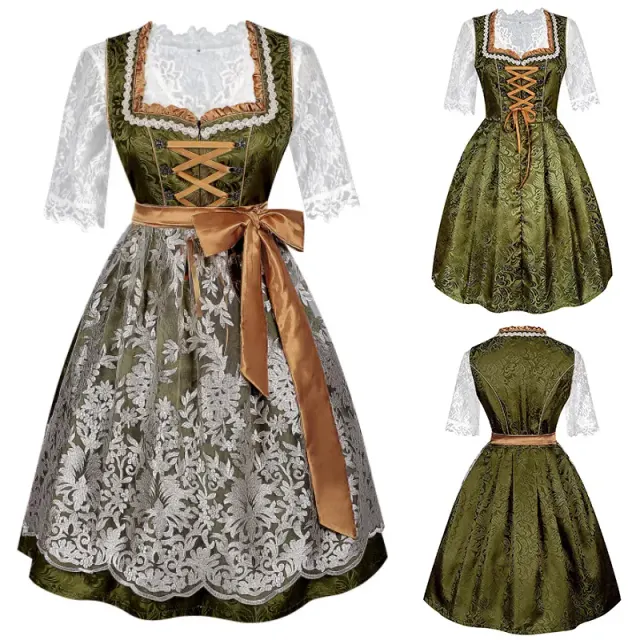 Robe de bière bavaroise grande taille Oktoberfest, costume d’Halloween détail 2