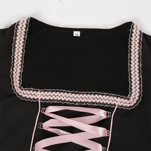 Oktoberfest Bavarian Two-Piece Dress Cosplay Maid Costume detail 13