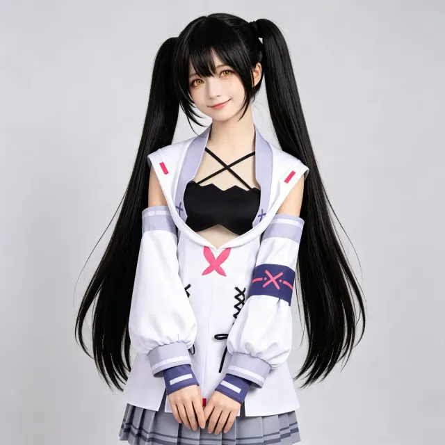 Imagen principal del conjunto de disfraz cosplay de Jiu estilo Phigros en la opción en stock.