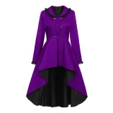 Plague Doctor Coat - Black with Purple