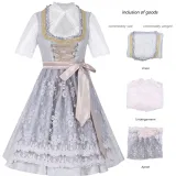 Oktoberfest-Kleid Stil 7 - Grau