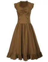 Robe sans manches - Marron