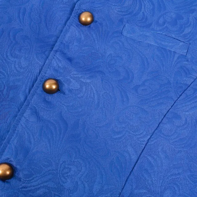detalle de Conjunto de chaleco corto de jacquard gótico medieval con pajarita 16