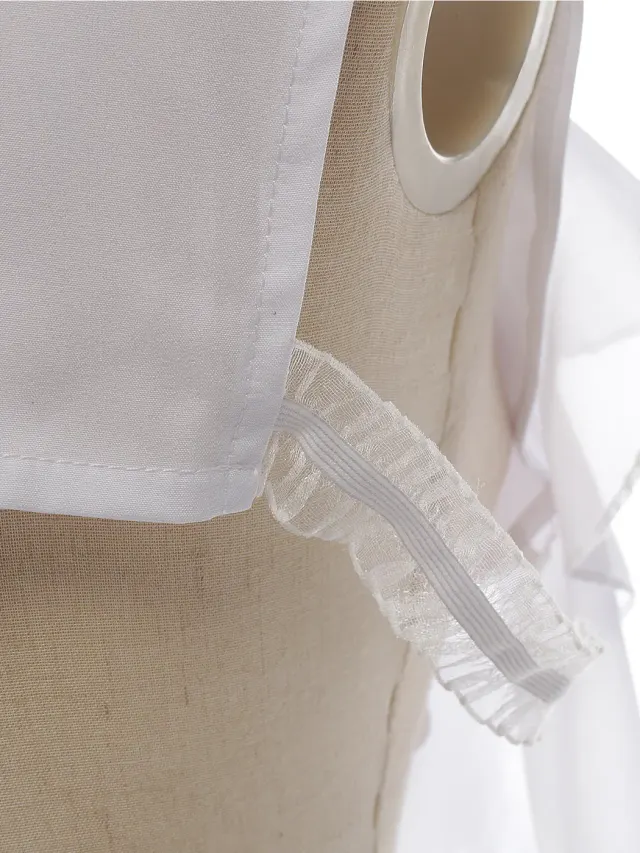 detalle de Conjunto de chaleco corto de jacquard gótico medieval con pajarita 20
