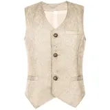 Chaleco corto de jacquard - Blanco