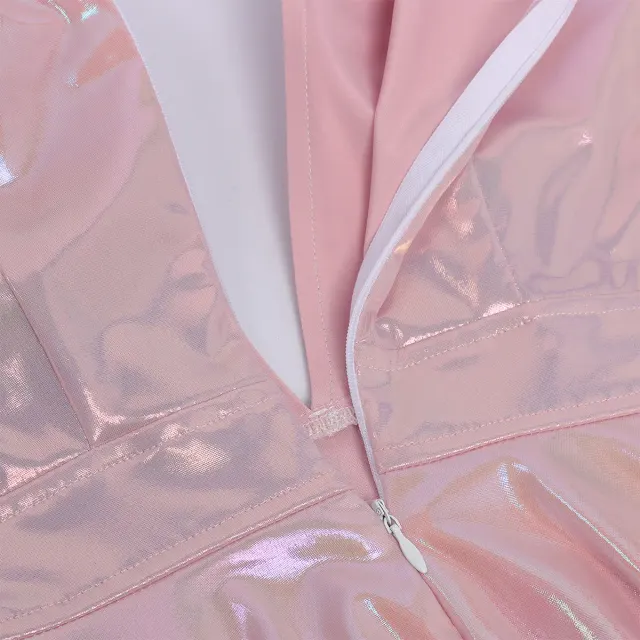 detalle de Vestido cosplay para mujer de alienígena espacial con brillo láser para Halloween 8