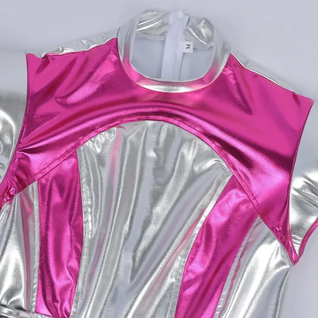 detalle de Vestido cosplay para mujer de alienígena espacial con brillo láser para Halloween 12