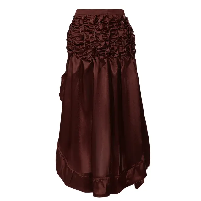 Jupe cosplay midi à volants gothique pirate Renaissance steampunk détail 14