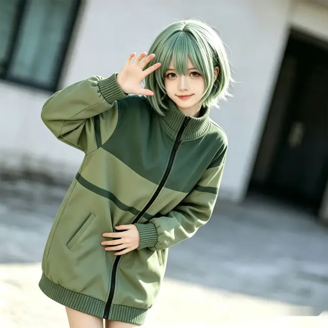 Eine lockere Tail Bird Anime-Cosplay-Cardigan-Jacke, konzipiert als Unisex-Bühnenkostüm-Oberbekleidung.