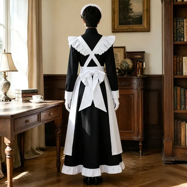 Unisex-Cosplay-Kostüm English Lolita Dienstmädchenkleid für Bühnenauftritte Detail 3