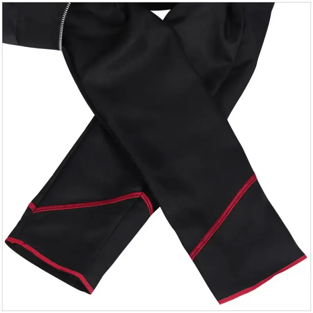 Veste de scène cosplay unisexe à manches longues en tartan gothique français détail 9