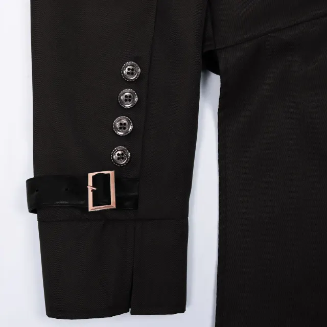 detalle de Chaqueta de frac unisex gótica steampunk medieval de Halloween 5
