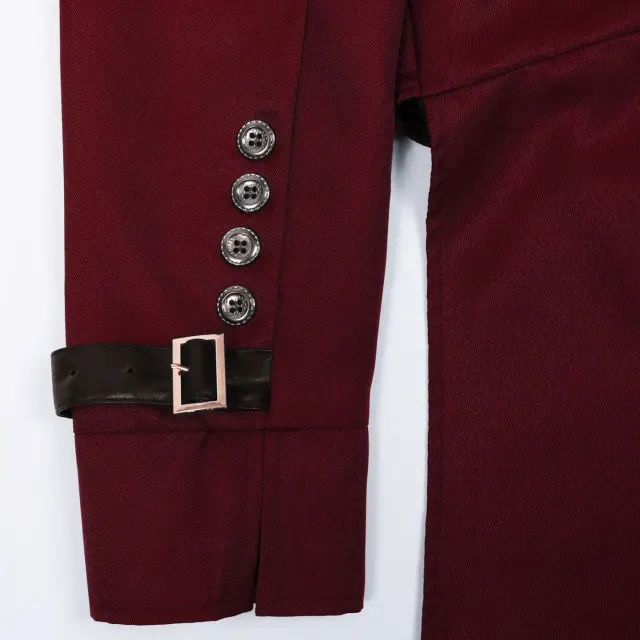 detalle de Chaqueta de frac unisex gótica steampunk medieval de Halloween 10