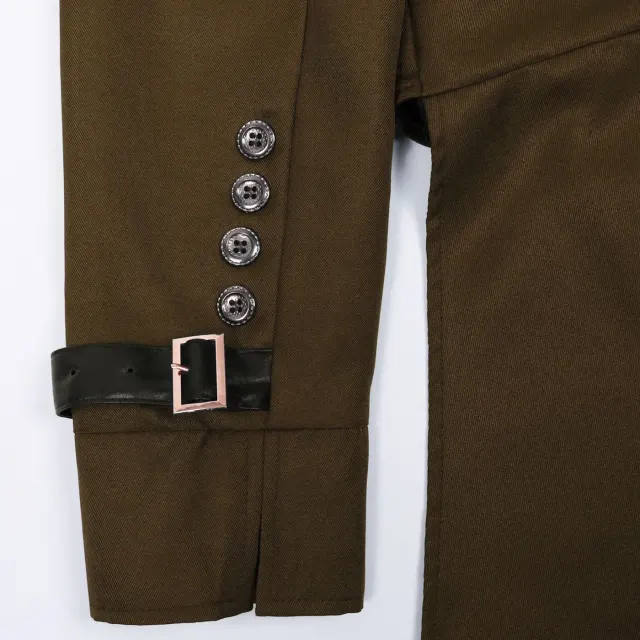 detalle de Chaqueta de frac unisex gótica steampunk medieval de Halloween 15