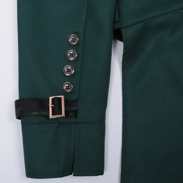 detalle de Chaqueta de frac unisex gótica steampunk medieval de Halloween 20