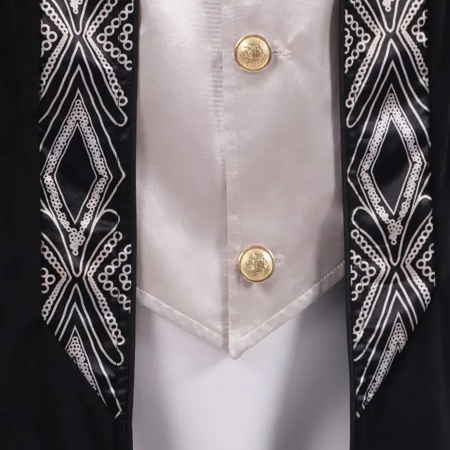 Veste redingote à queue-de-pie unisexe gothique steampunk victorienne médiévale détail 4
