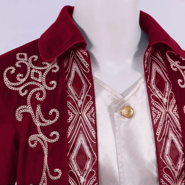 Veste redingote à queue-de-pie unisexe gothique steampunk victorienne médiévale détail 9