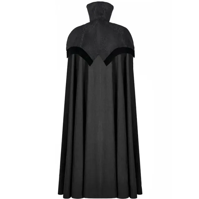 detalle de Capa de vampiro gótica unisex con cuello alto de jacquard 2