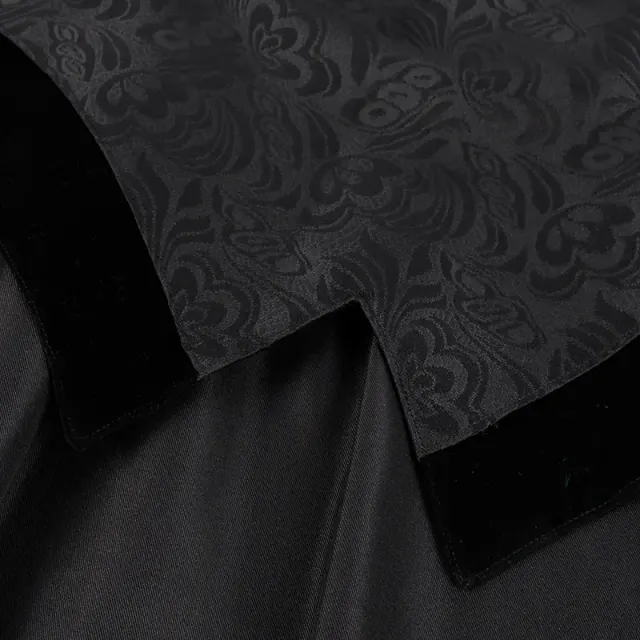detalle de Capa de vampiro gótica unisex con cuello alto de jacquard 6