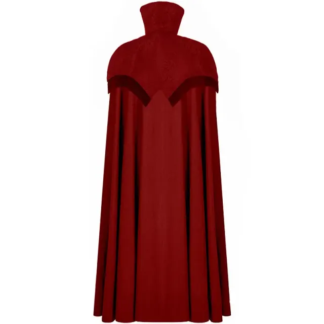 detalle de Capa de vampiro gótica unisex con cuello alto de jacquard 9
