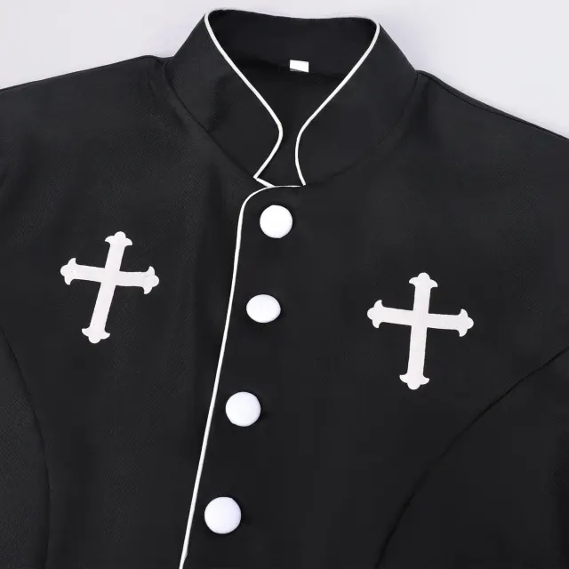 Unisex-Halloween-Priesterrobe-Mittelalter-Cosplay-Bühnenkostüm Detail 3