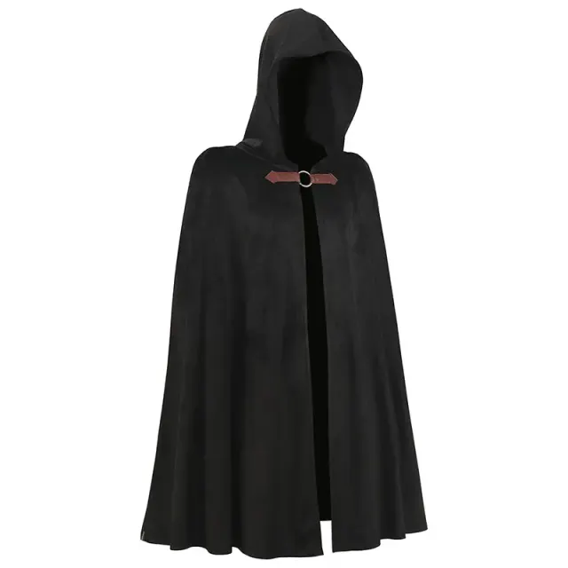 Unisex Hooded Medieval Pirate Vampire Cloak Costume detail 14