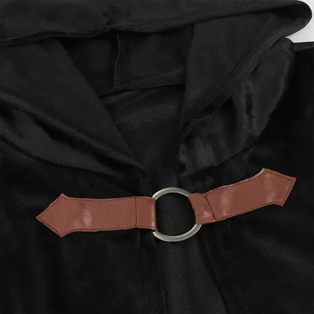 Unisex Hooded Medieval Pirate Vampire Cloak Costume detail 17