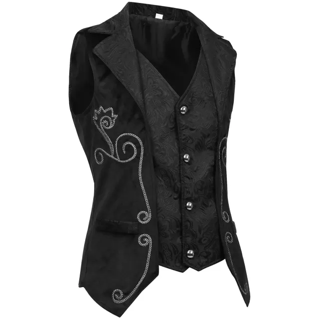 Unisex-Bankettweste im mittelalterlichen Gothic-Stil für Halloween-Cosplay Detail 4