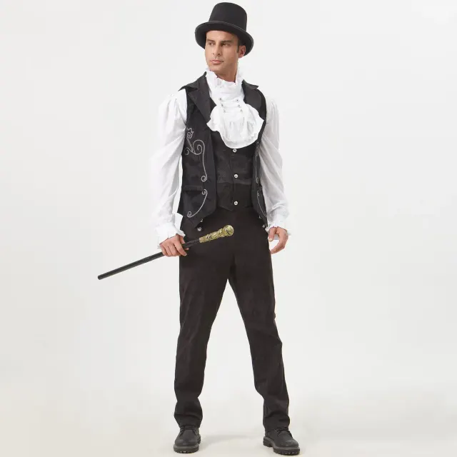 Unisex-Bankettweste im mittelalterlichen Gothic-Stil für Halloween-Cosplay Detail 13