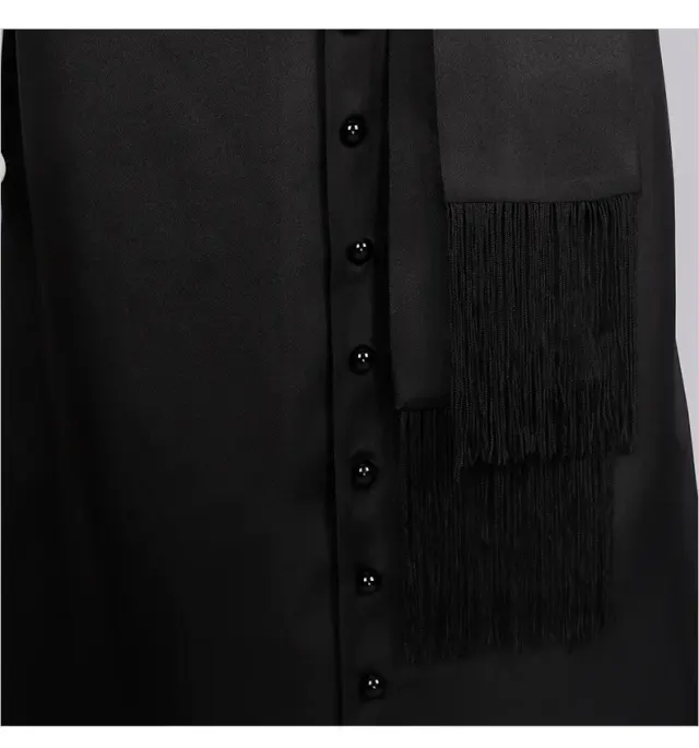 Unisex-Cosplay-Kostüm mit langärmligem Gothic-Umhang und Kreuz im Mittelalter-Stil Detail 6