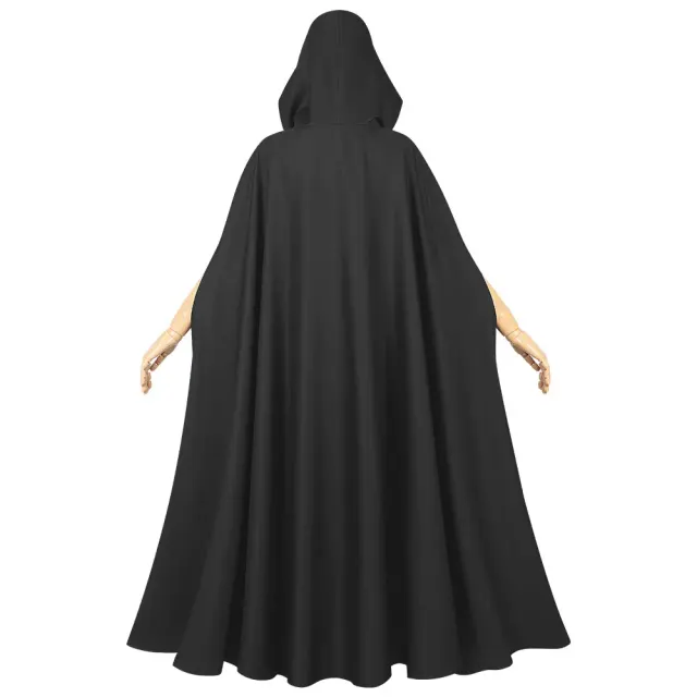男女通用中世纪连帽斗篷纯色万圣节 Cosplay 长袍 详情 18