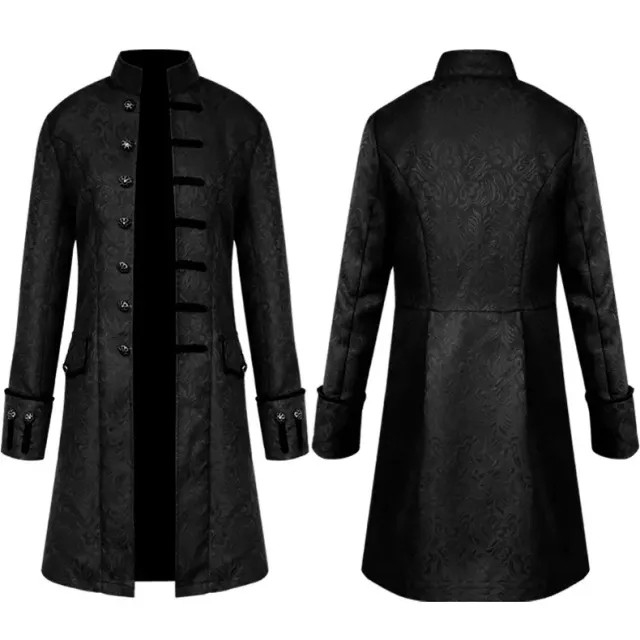 Unisex Medieval Jacquard Court Coat for Cosplay and Halloween detail 3