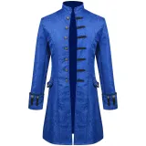 Jacquard Medieval Coat - Blue