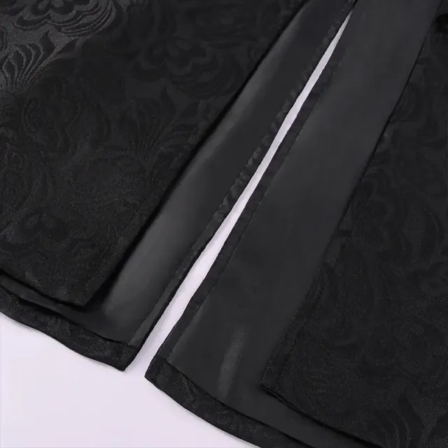Unisex Vintage Medieval Jacquard Court Coat Halloween Cosplay detail 7