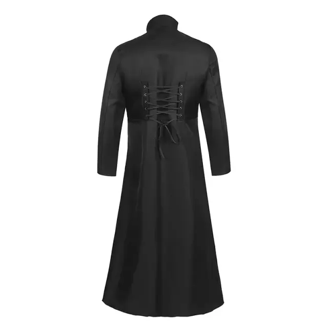 Unisex-Korsettjacke im Mittelalter-Stil mit langen Ärmeln und Taillenschnürung Detail 2