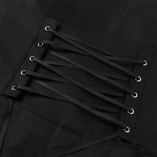 Unisex-Korsettjacke im Mittelalter-Stil mit langen Ärmeln und Taillenschnürung Detail 7