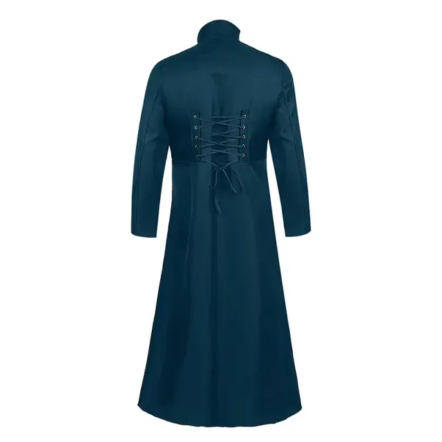 Unisex-Korsettjacke im Mittelalter-Stil mit langen Ärmeln und Taillenschnürung Detail 9